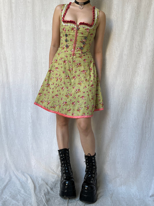 Vintage 00s Fairy Cottage Corset Dress (XS/S)