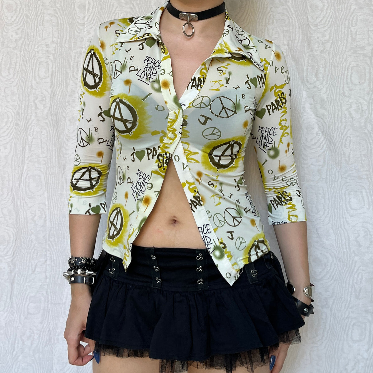 Vintage 00s Eclectic Graphic Top (S)