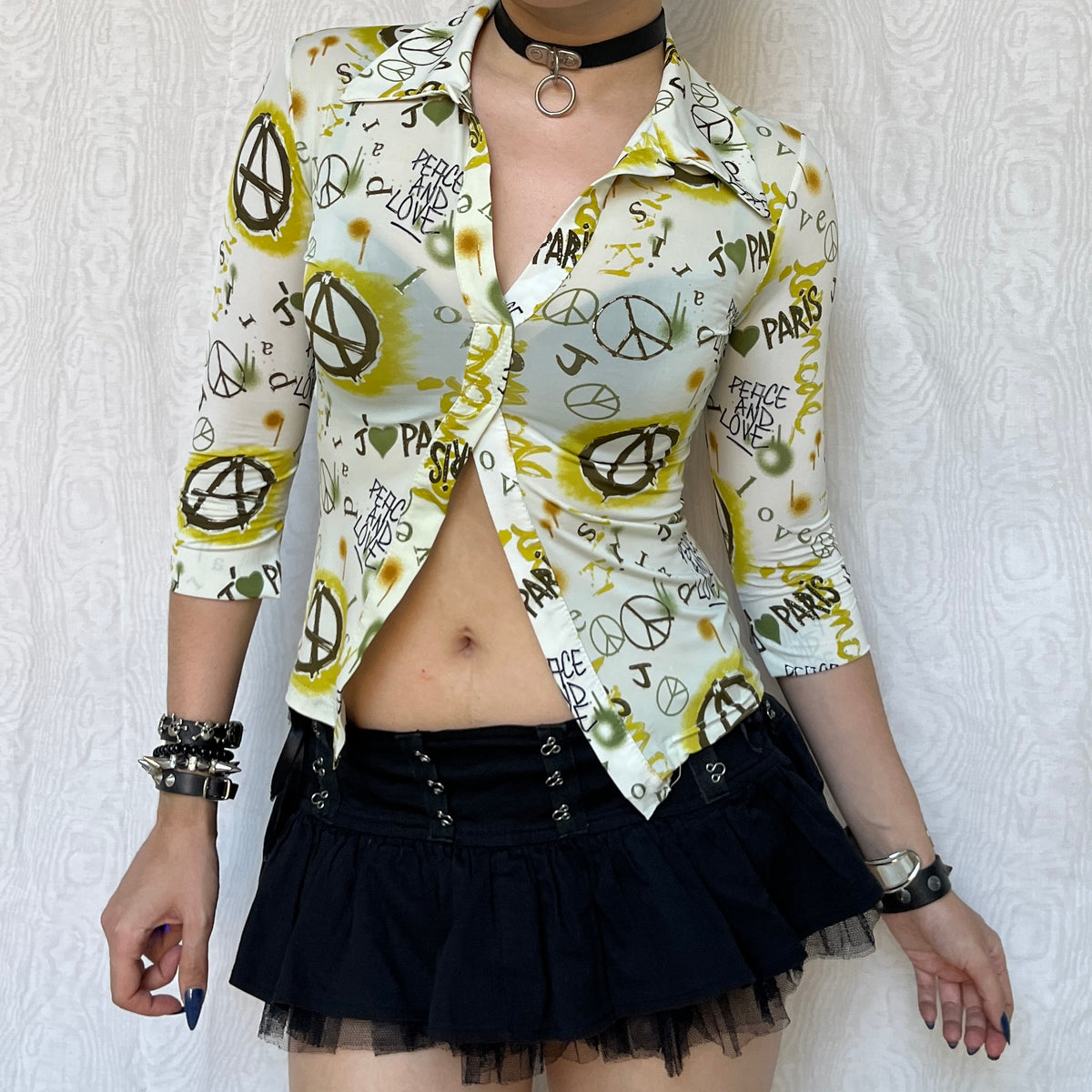 Vintage 00s Eclectic Graphic Top (S)