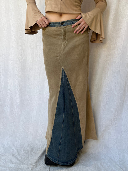 Vintage 00s Downtown Super Maxi Denim Skirt (S/M)