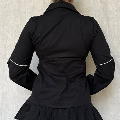 Vintage 00s Gothic Lolita Button Up Top (S/M)