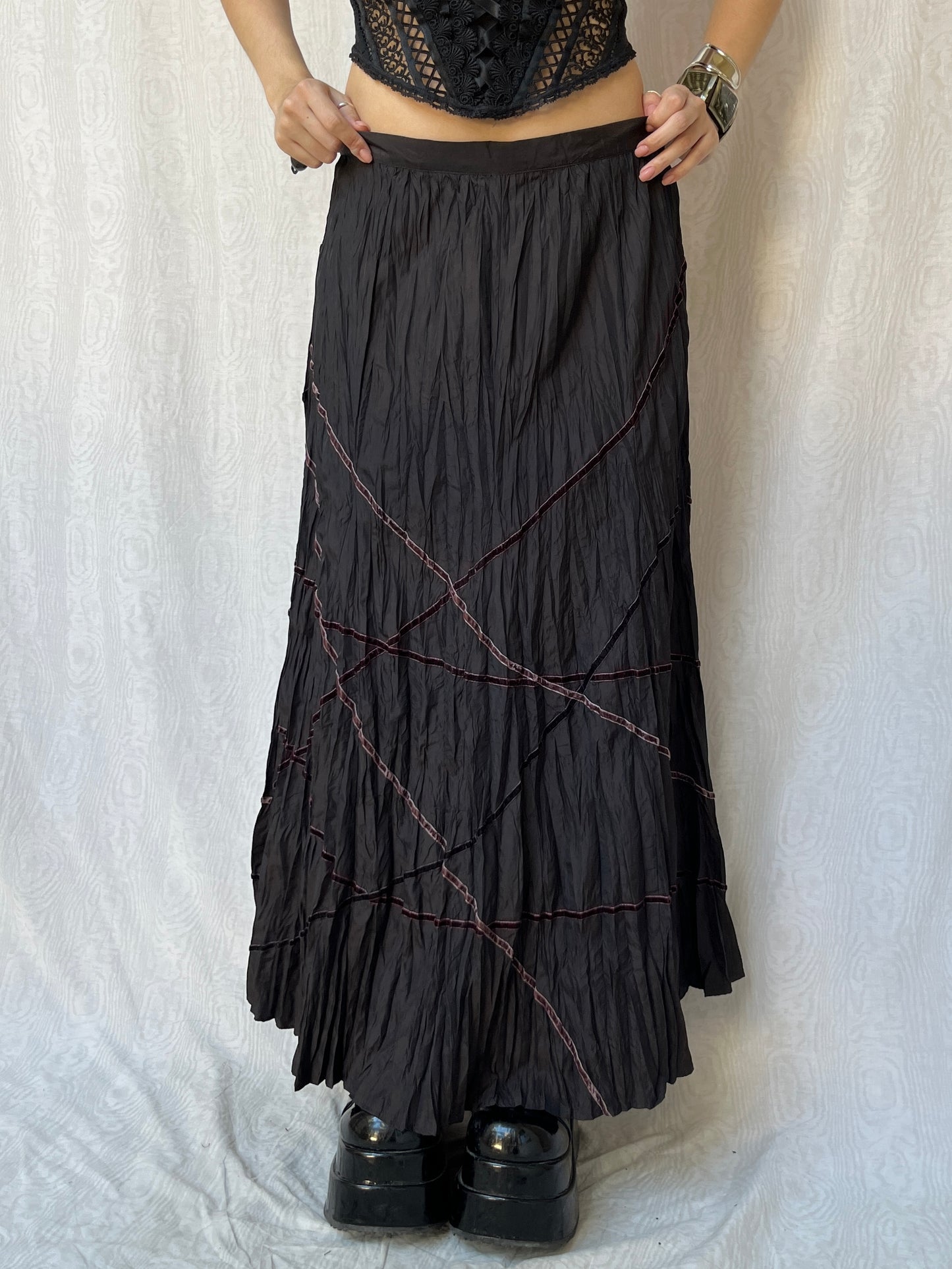 Vintage 00s Whimsigoth Maxi Skirt (S/M)