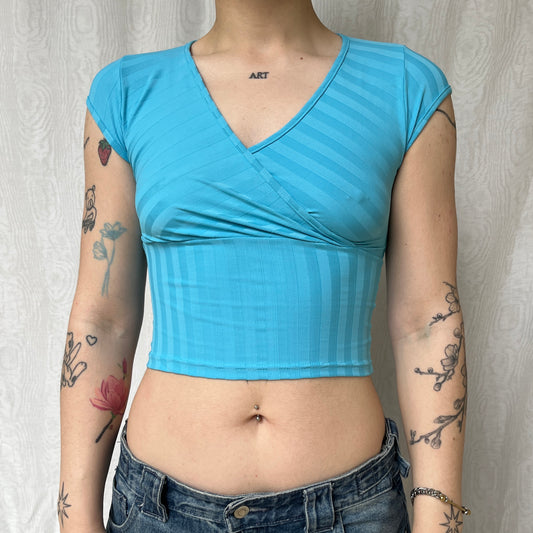 Vintage 00s Deadstock Eclectic Cropped Top (S)
