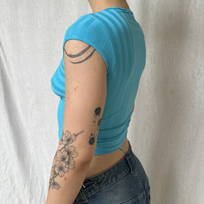 Vintage 00s Deadstock Eclectic Cropped Top (S)