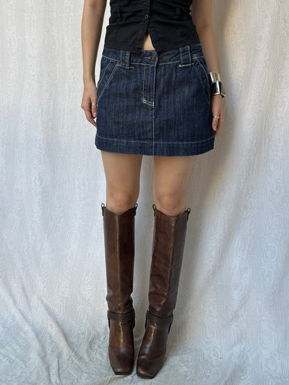 Vintage 00s Downtown Denim Mini Skirt (M)