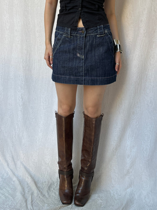 Vintage 00s Downtown Denim Mini Skirt (M)