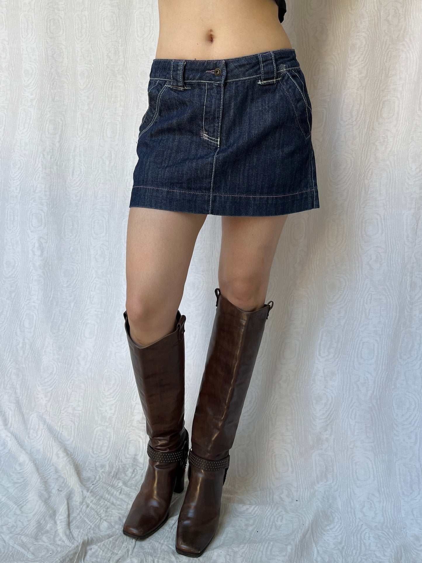 Vintage 00s Downtown Denim Mini Skirt (M)