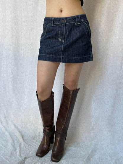 Vintage 00s Downtown Denim Mini Skirt (M)