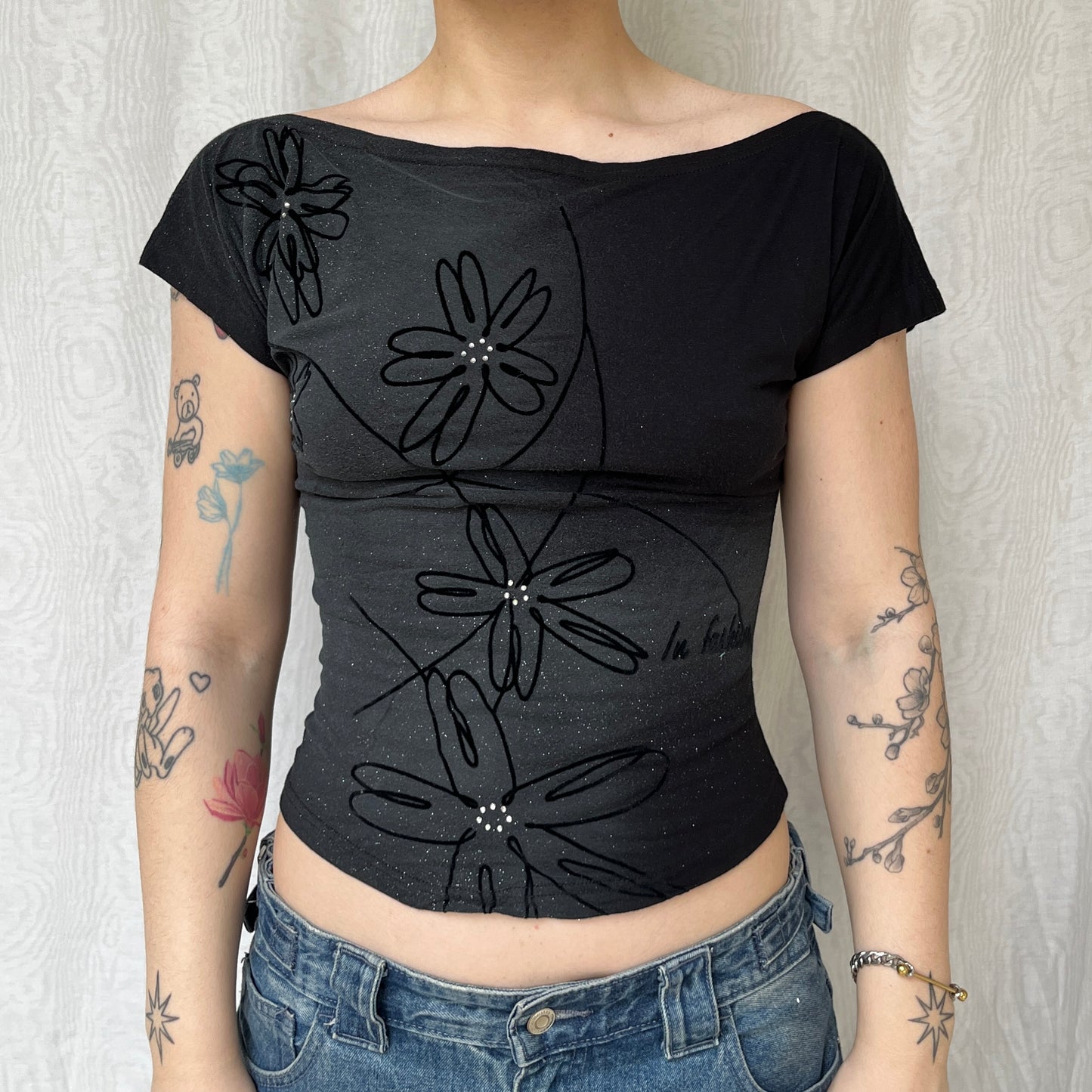 Vintage 00s Deadstock Eclectic Graphic Top (S)