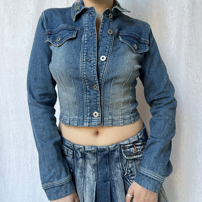 Vintage 00s Downtown Fitted Denim Jacket (S/M)