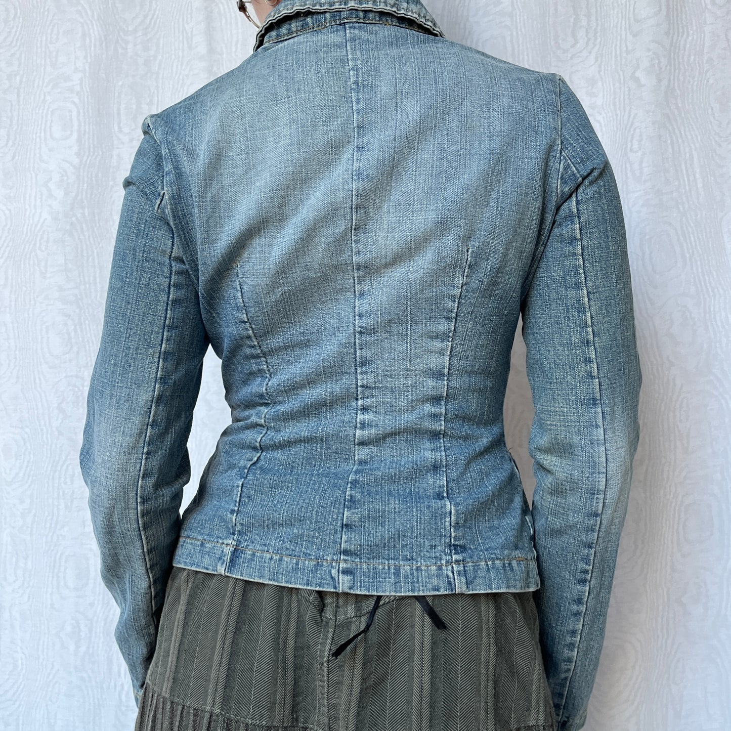 Vintage 00s Boho Denim Jacket (S)