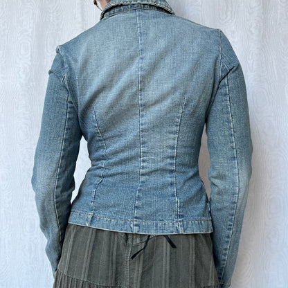 Vintage 00s Boho Denim Jacket (S)
