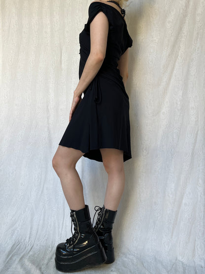Vintage 00s Romantic Grunge Knee Dress (M)