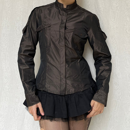 Vintage 00s Grunge Metallic Top / Jacket (M)