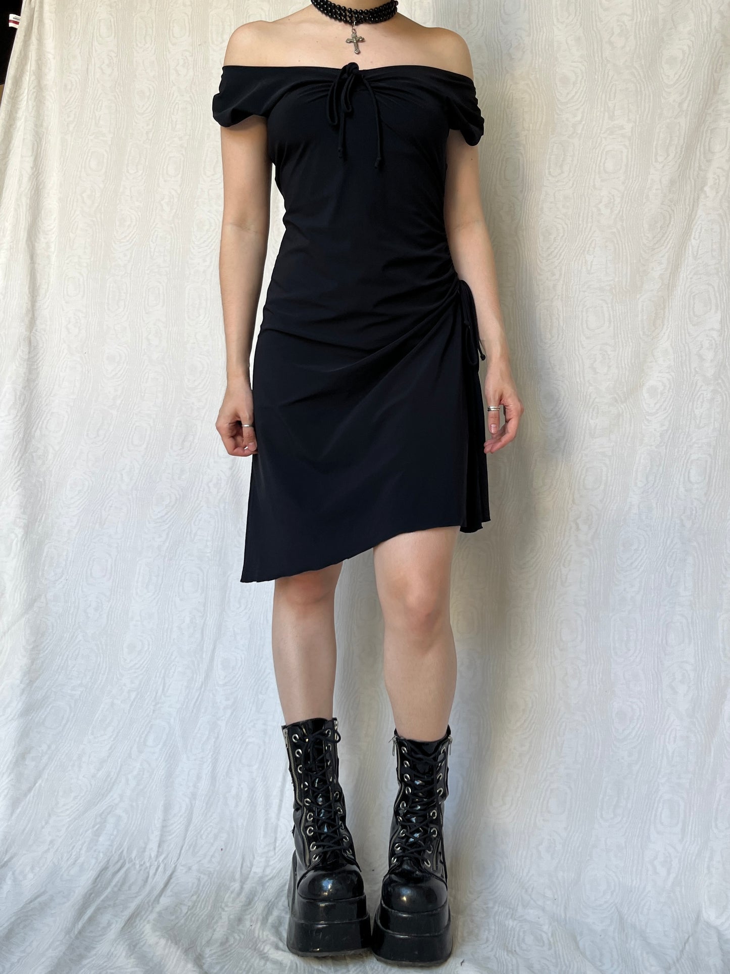 Vintage 00s Romantic Grunge Knee Dress (M)