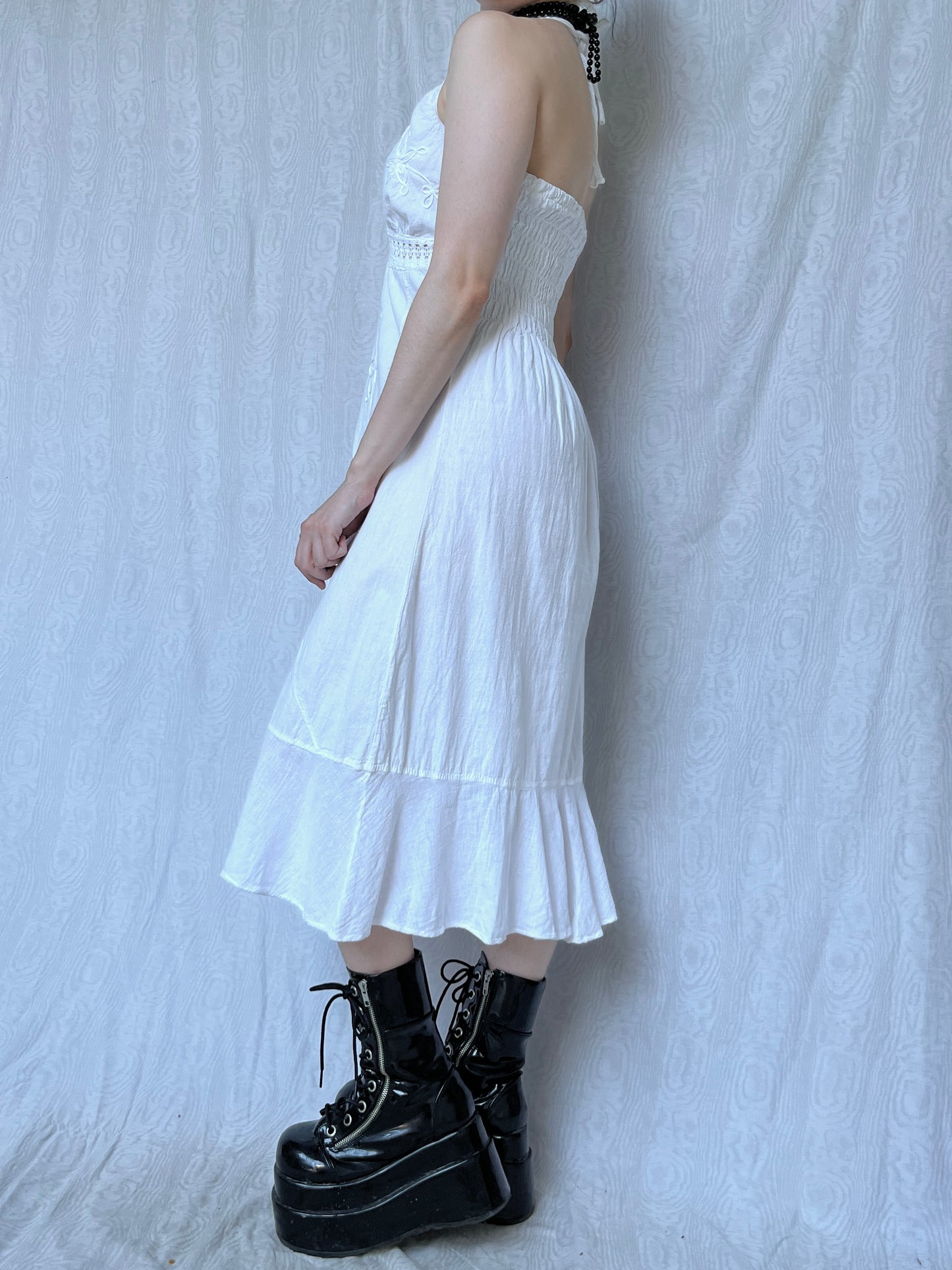 Vintage 00s Boho Fairy Midi Dress (S)