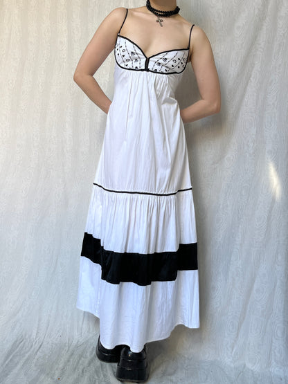Vintage 00s Grunge Fairy Maxi Dress (S)