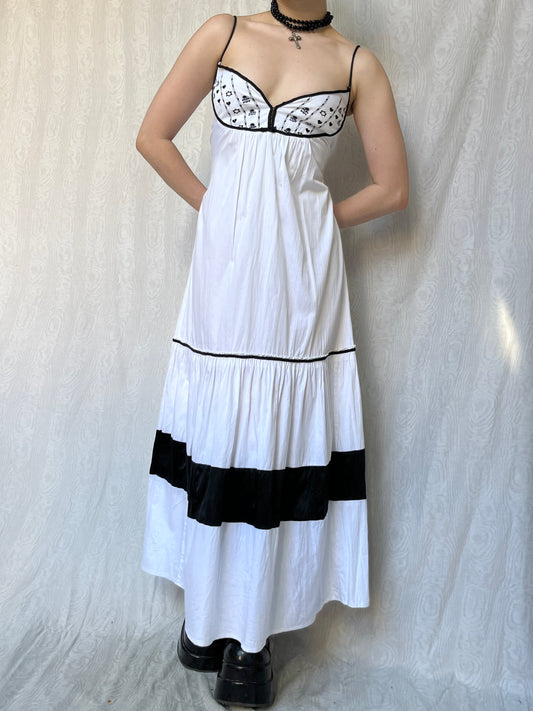 Vintage 00s Grunge Fairy Maxi Dress (S)