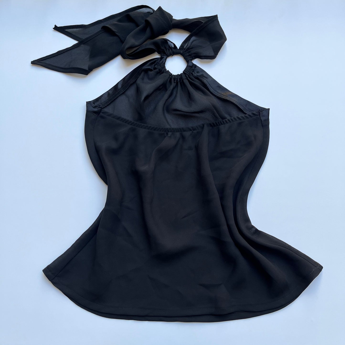 Vintage 00s Clubwear Black Halter Top (S/M)