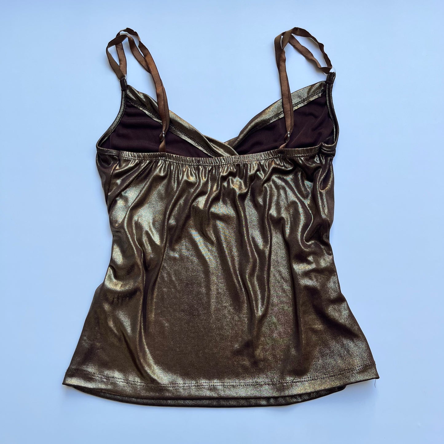 Vintage 00s Clubwear Gold Cami (S)