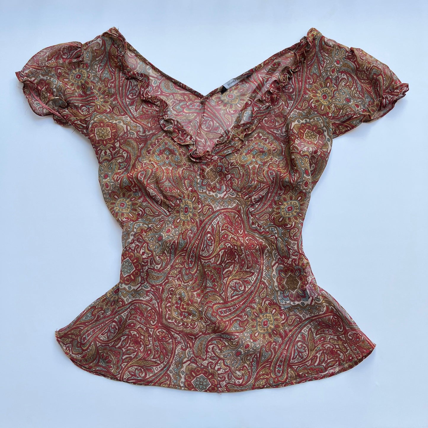 Vintage 00s Boho Fairy Graphic Blouse (M/L)