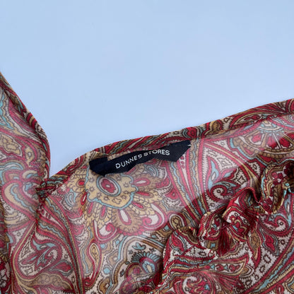 Vintage 00s Boho Fairy Graphic Blouse (M/L)