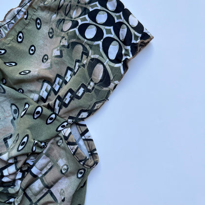 Vintage 00s Eclectic Graphic Blouse (S)
