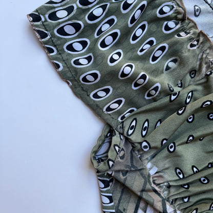 Vintage 00s Eclectic Graphic Blouse (S)