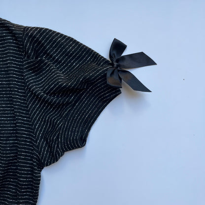 Vintage 00s Dark Coquette Striped Blouse (S)