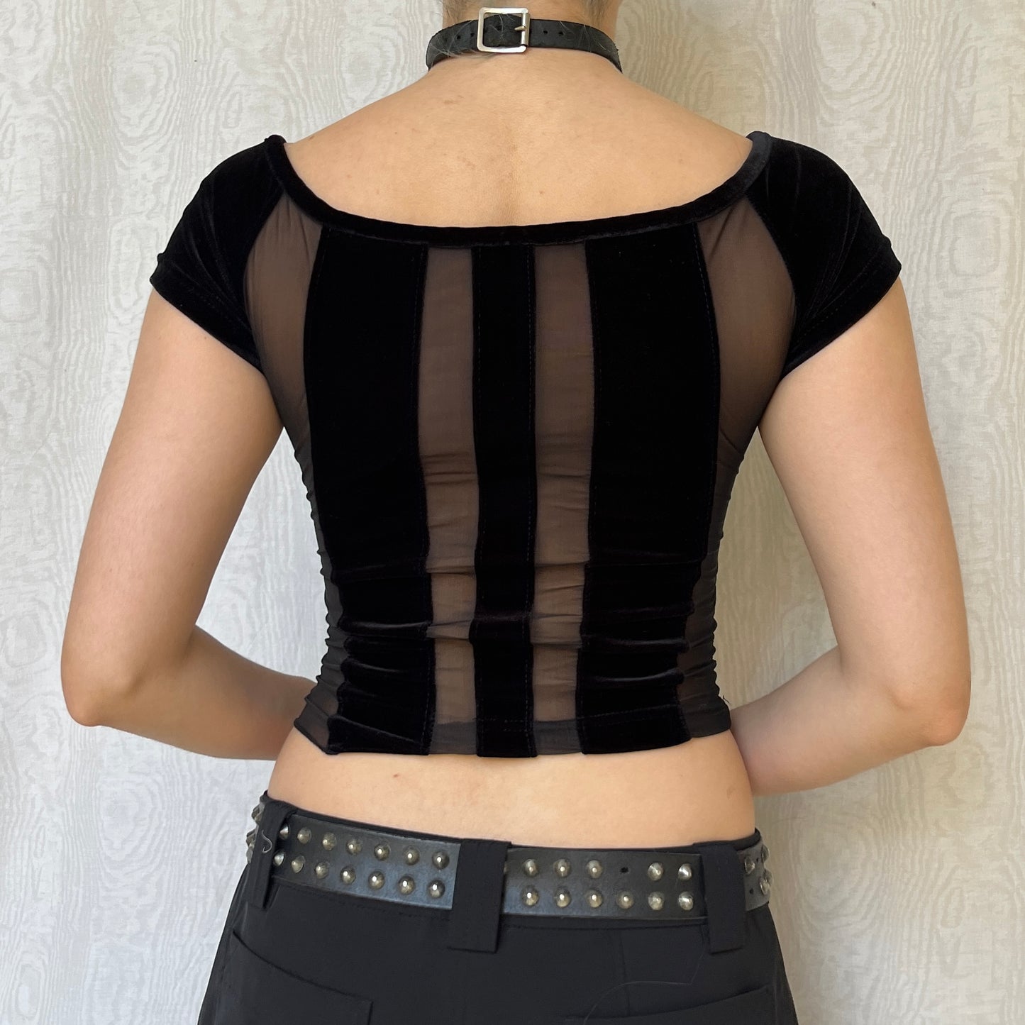 Vintage 00s Clubwear Velvet Top (S)