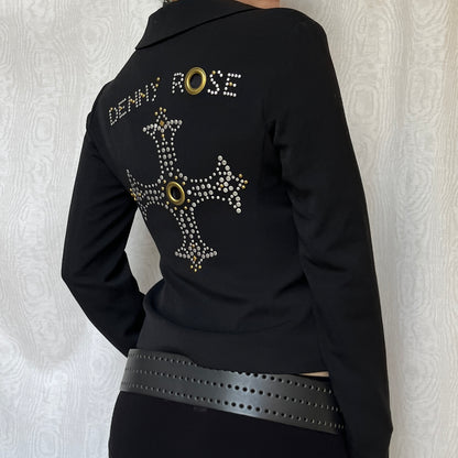 Vintage 00s Gothic Black Blazer (XS/S)