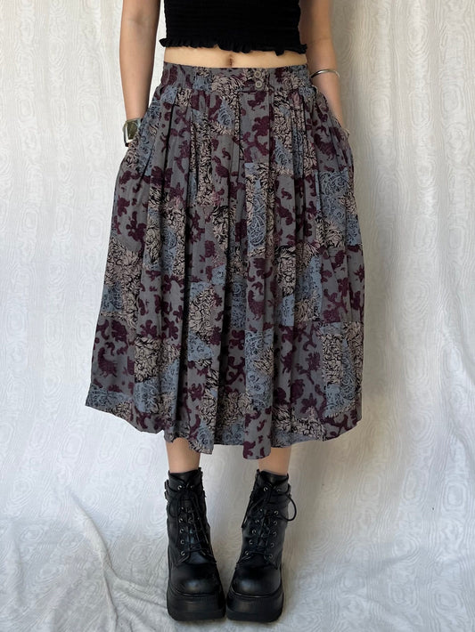 Vintage 80s Art Teacher Graphic Skirt (XS/S)