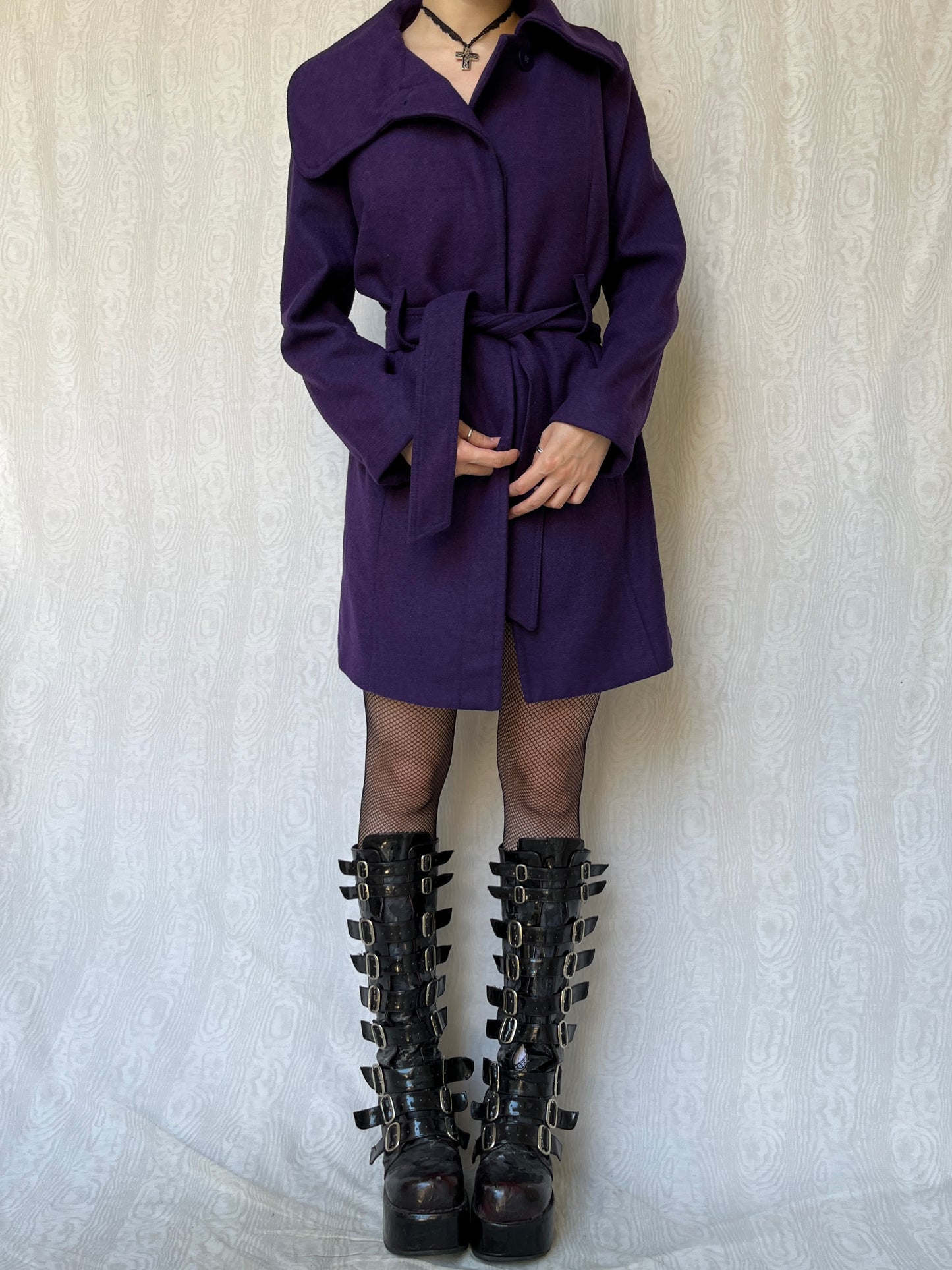 Vintage 00s Downtown Purple Coat (M)