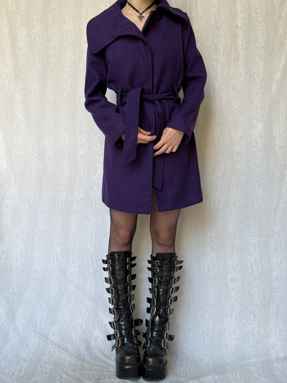 Vintage 00s Downtown Purple Coat (M)