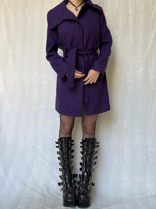 Vintage 00s Downtown Purple Coat (M)