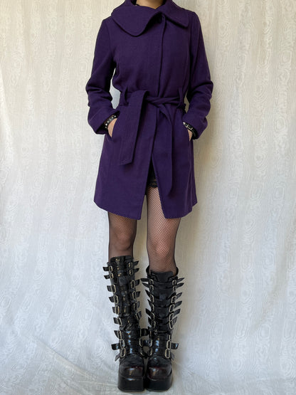 Vintage 00s Downtown Purple Coat (M)