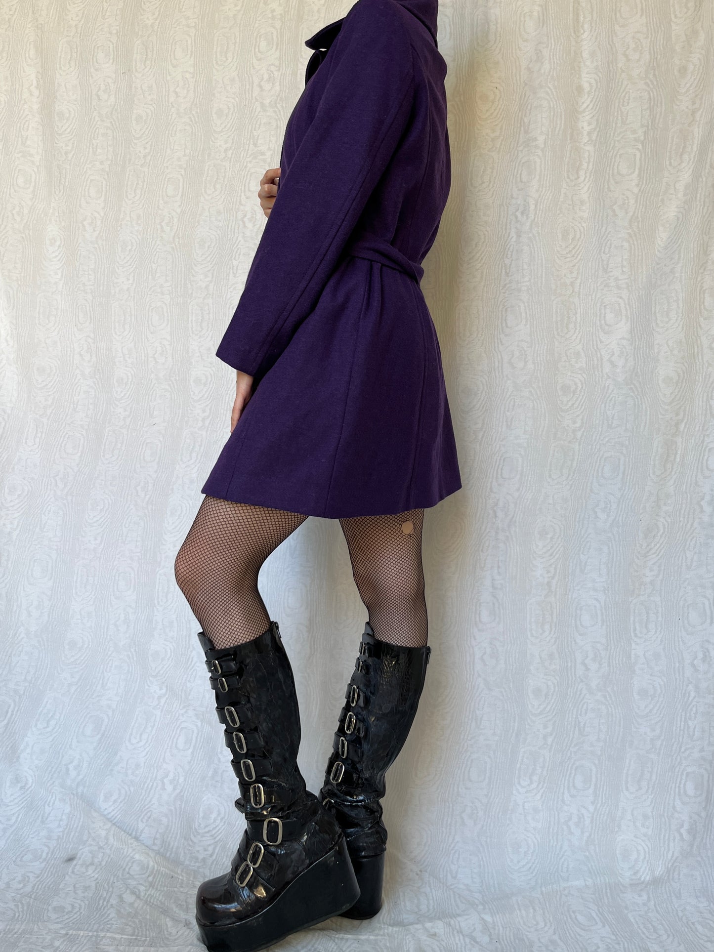 Vintage 00s Downtown Purple Coat (M)