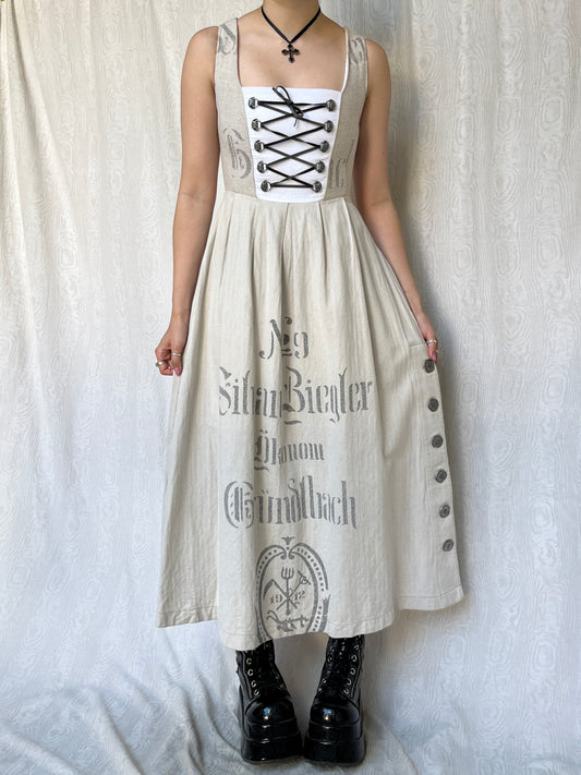 Rare Vintage 00s Cottage Medieval Maxi Dress (XS/S)