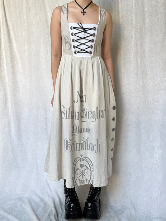 Rare Vintage 00s Cottage Medieval Maxi Dress (XS/S)