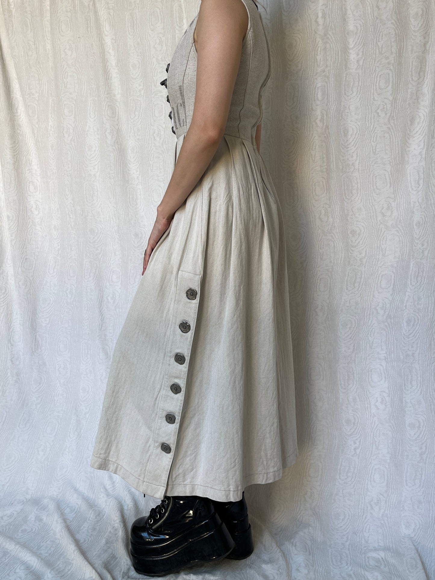 Rare Vintage 00s Cottage Medieval Maxi Dress (XS/S)