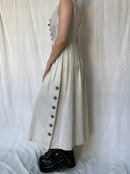 Rare Vintage 00s Cottage Medieval Maxi Dress (XS/S)
