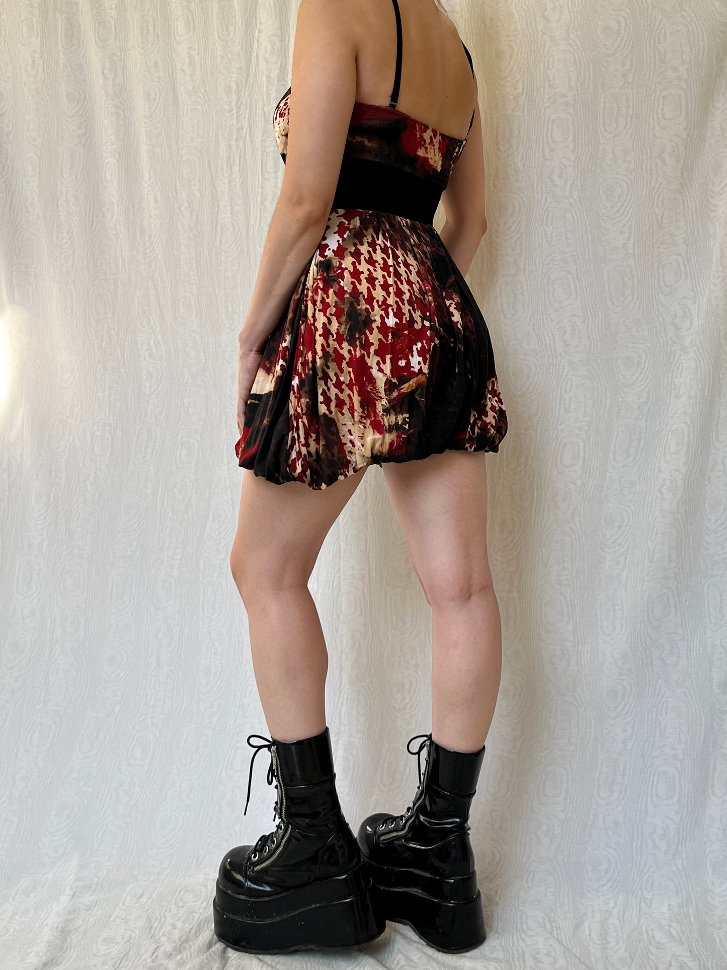 Vintage 00s Sleaze Graphic Balloon Mini Dress (S)