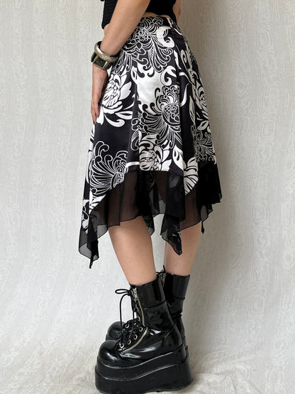 Vintage 00s Eclectic Witchy Midi Skirt (S)