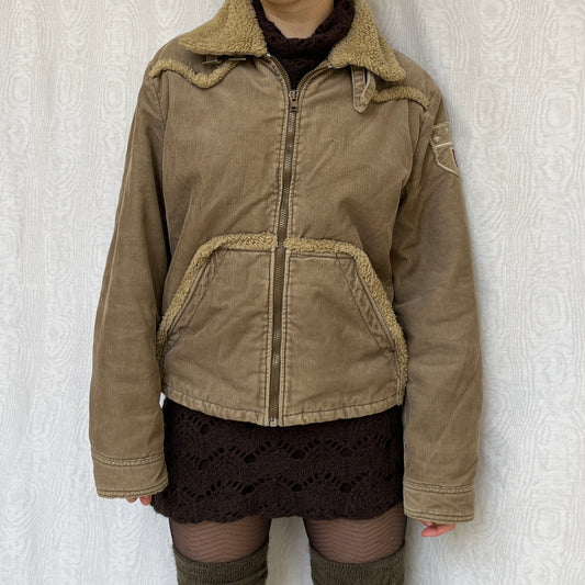 Vintage 00s Diesel Light Brown Corduroy Jacket (M/L)