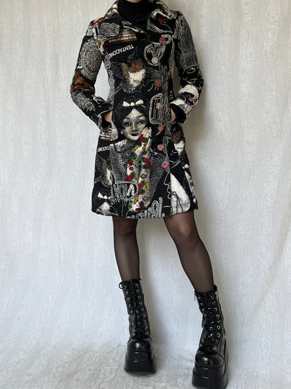 Vintage 00s Desigual Graphic Coat (S)