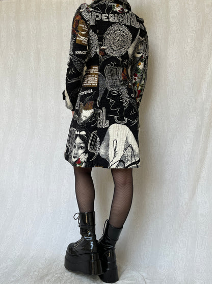 Vintage 00s Desigual Graphic Coat (S)