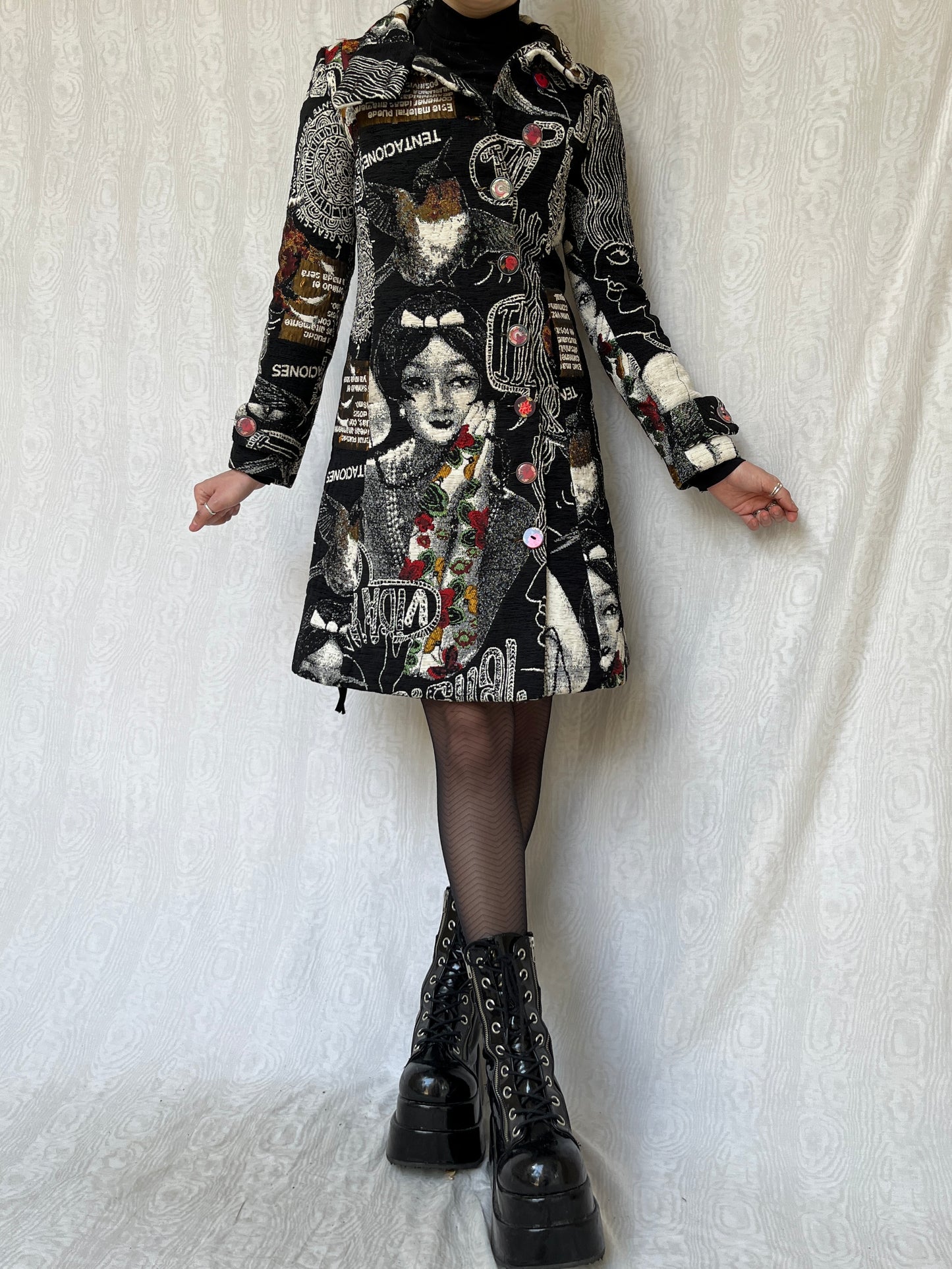Vintage 00s Desigual Graphic Coat (S)
