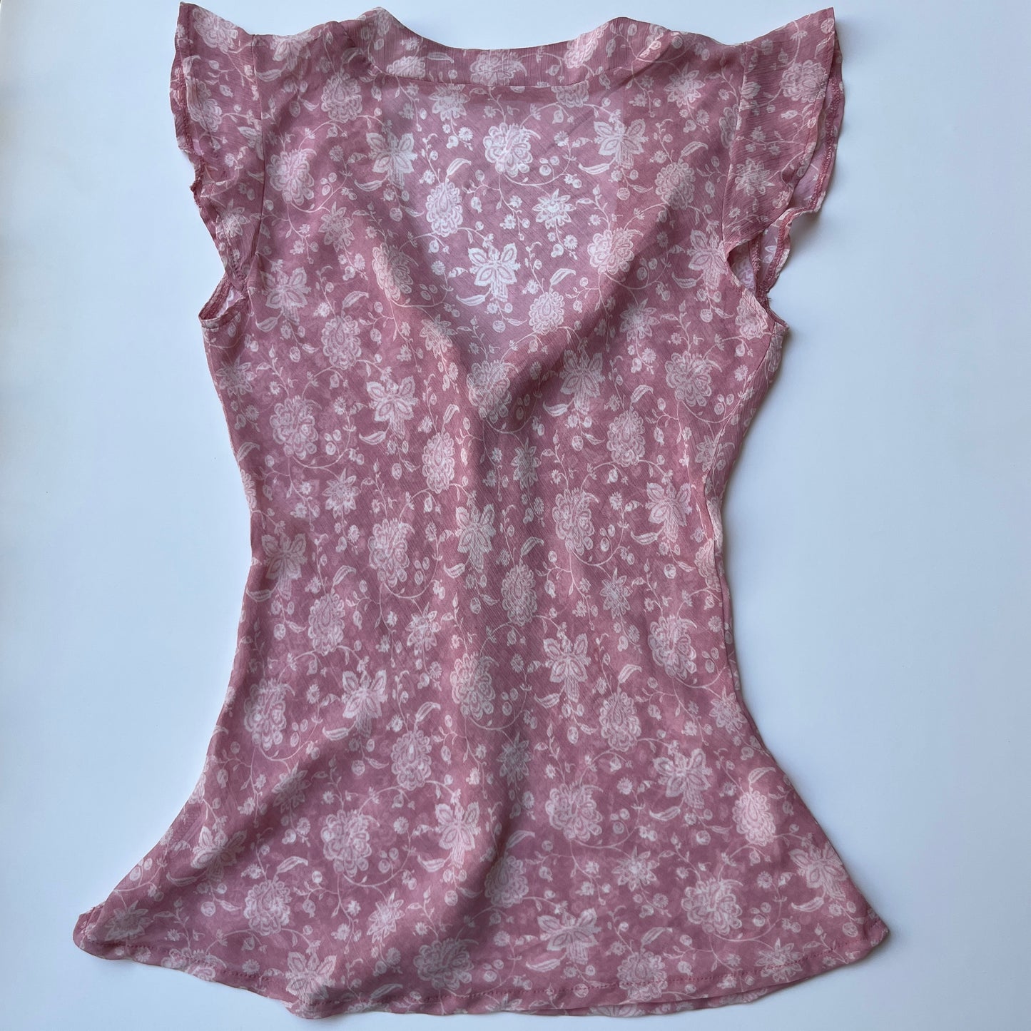 Vintage 90s Coquette Pink Blouse (S)